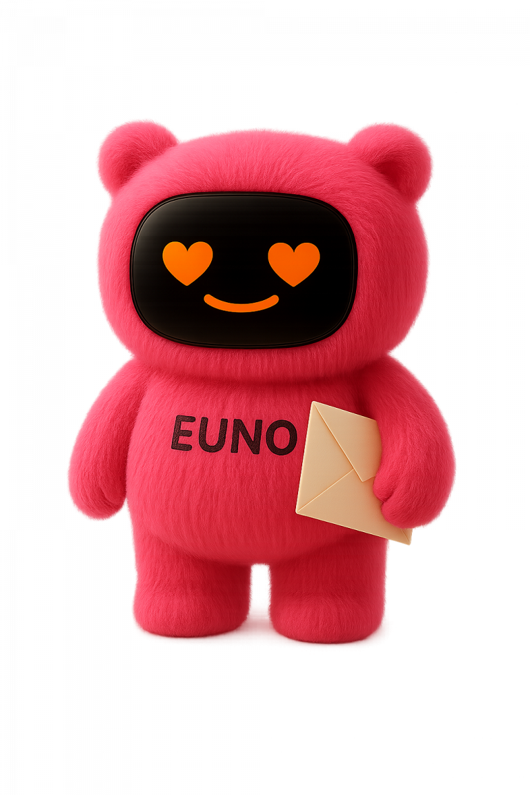 Un robot euno qui envoie une enveloppe - Contactez-nous