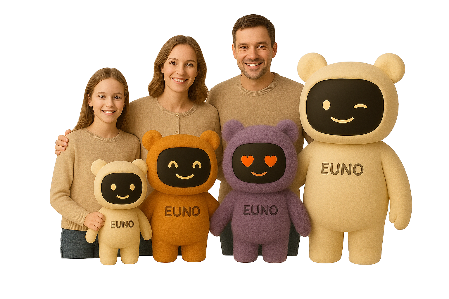 Une photo de famille avec plusieurs compagnons.