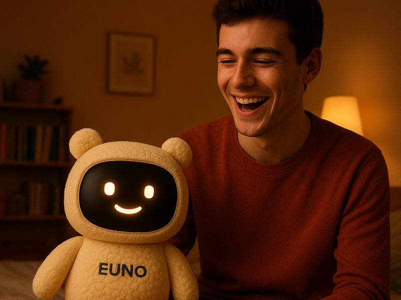 Le compagnon rigole avec un adolescent